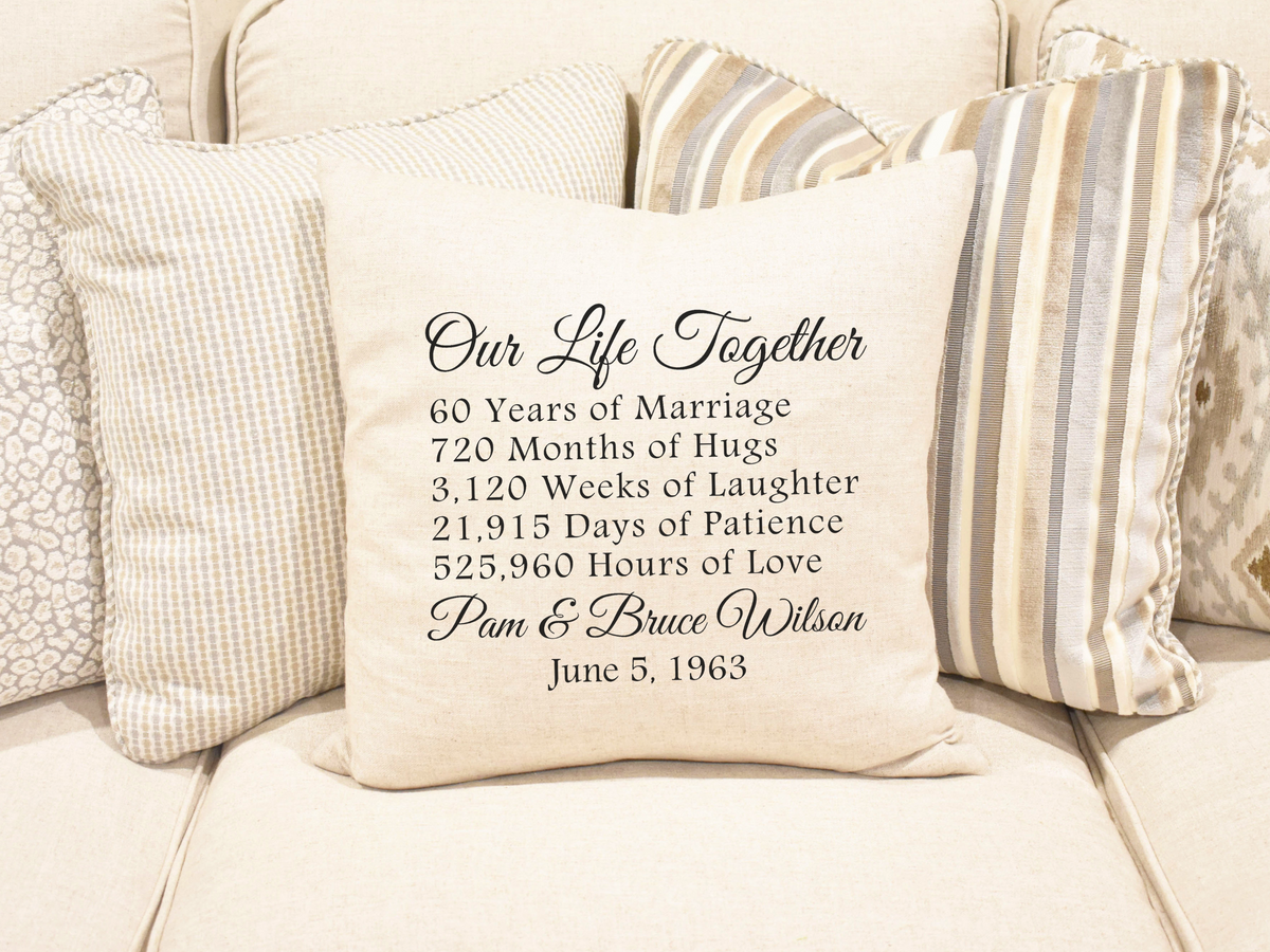 Wedding anniversary clearance pillow