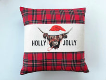 Holly Jolly Highland Cow Pillow Wrap