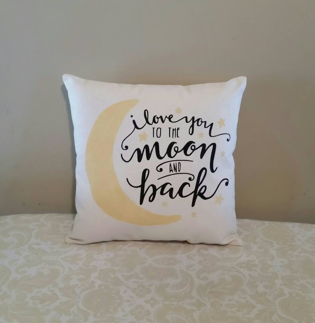 Love you to the moon and back 2024 throw pillow