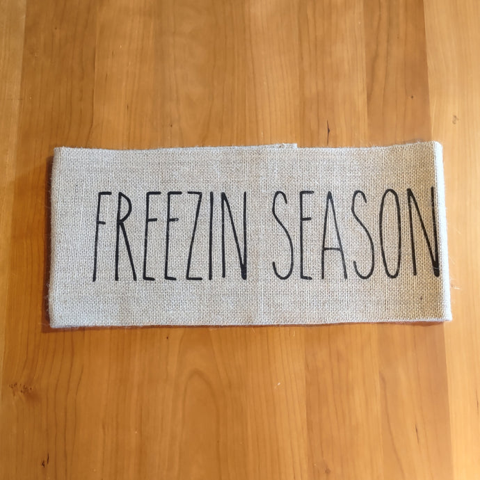 Freezin Season Burlap Pillow Wrap - Clearance