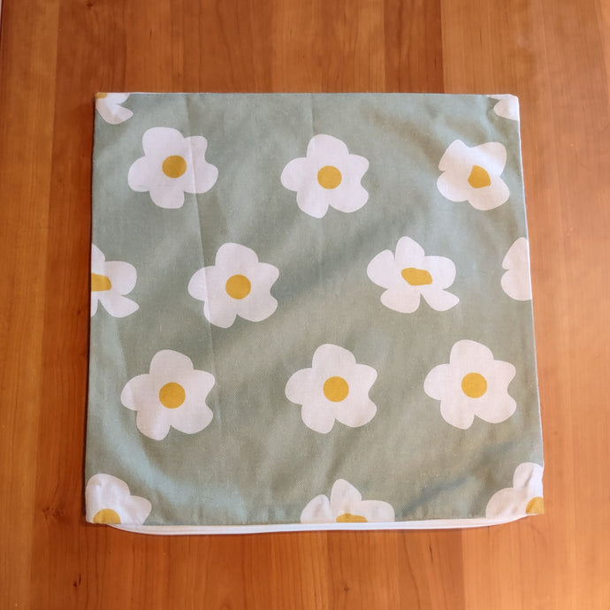 Sage Green Flower Pillow Cover - Clearance