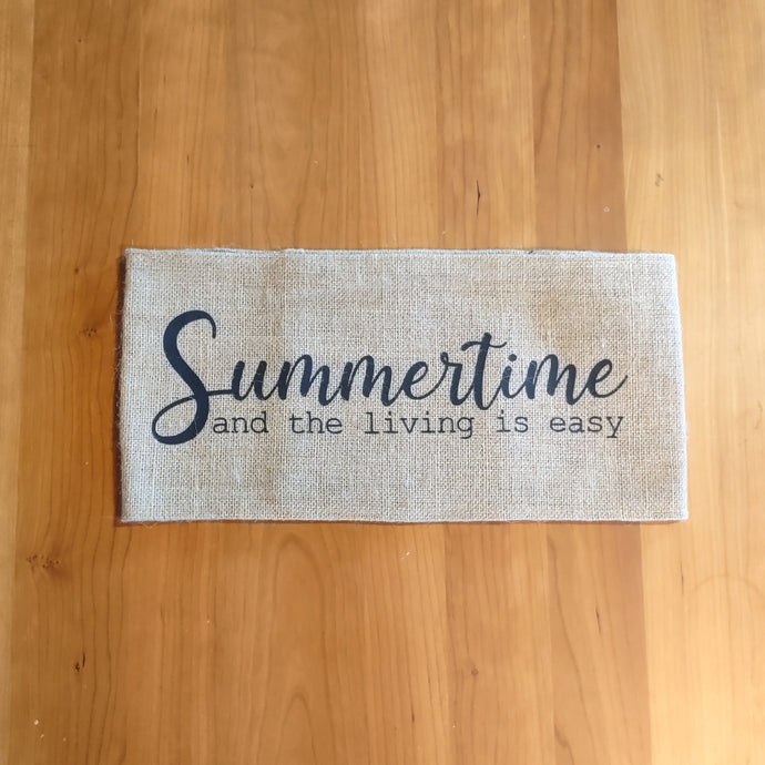 Summertime and the Living is Easy Burlap Pillow Wrap - Clearance