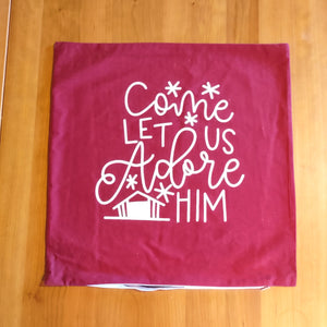 Come Let us Adore Him Pillow Cover - Clearance