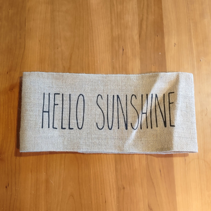 Hello Sunshine Burlap Pillow Wrap - Clearance