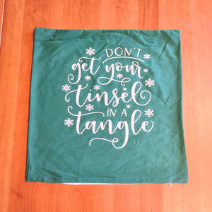 Don't get your tinsel in a tangle Pillow Cover - Clearance