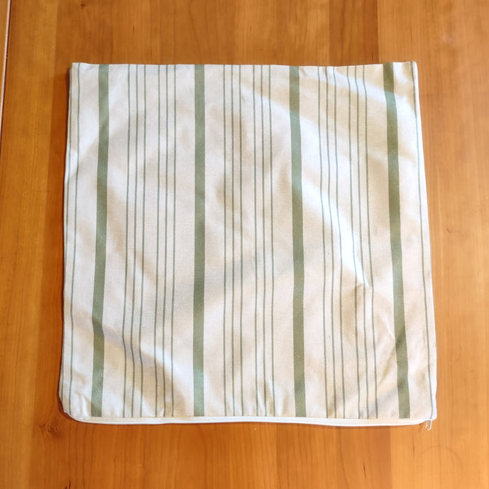Sage Green Striped Pillow Cover - Clearance