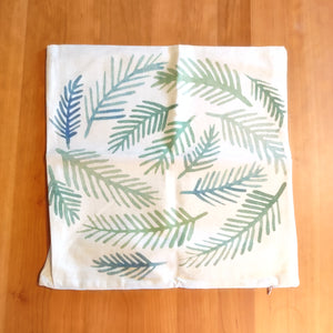 Multicolor Green Ferns Pillow Cover - Clearance