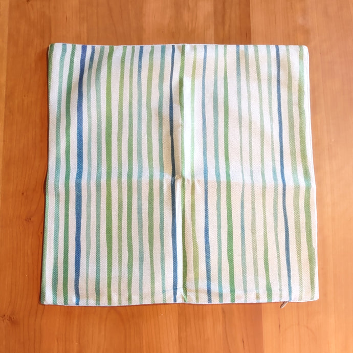 Green Stripes Pillow Cover - Clearance