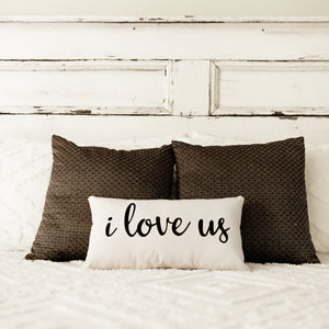I Love Us Decorative Accent Lumbar Pillow