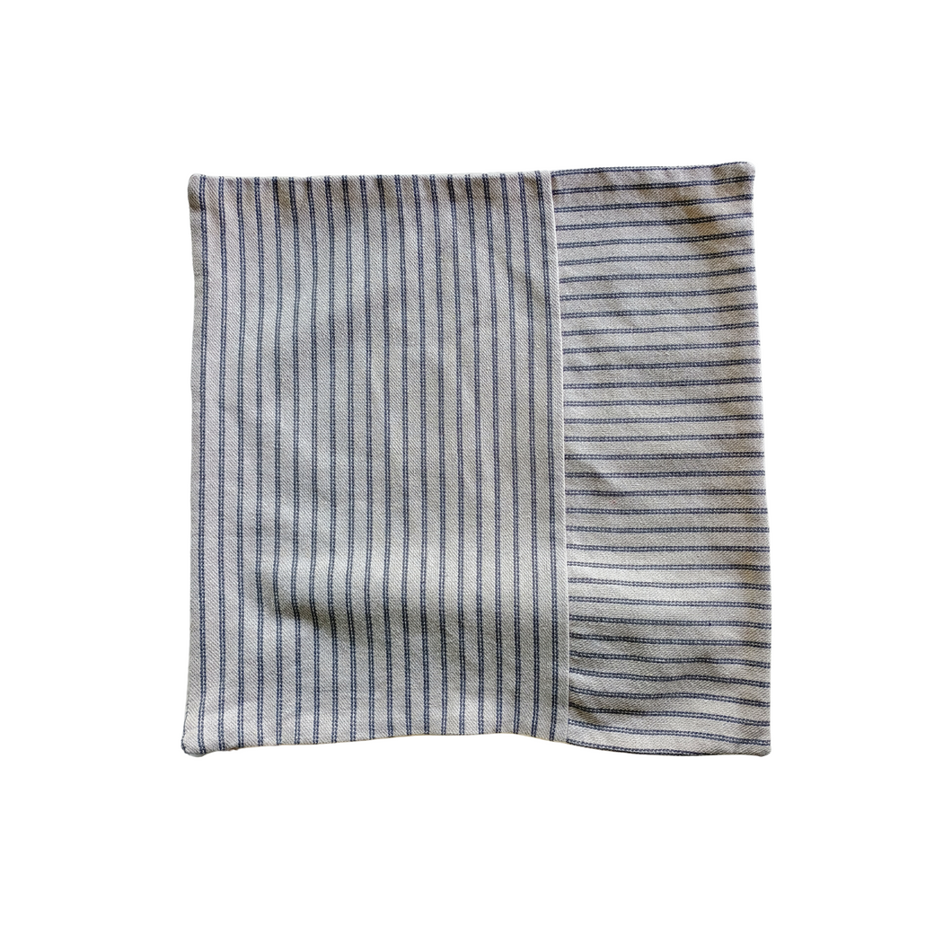 Grey Striped Pillow Cover