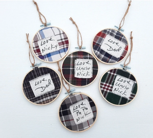 Custom Memory Ornaments with Loved Ones Actual Handwriting