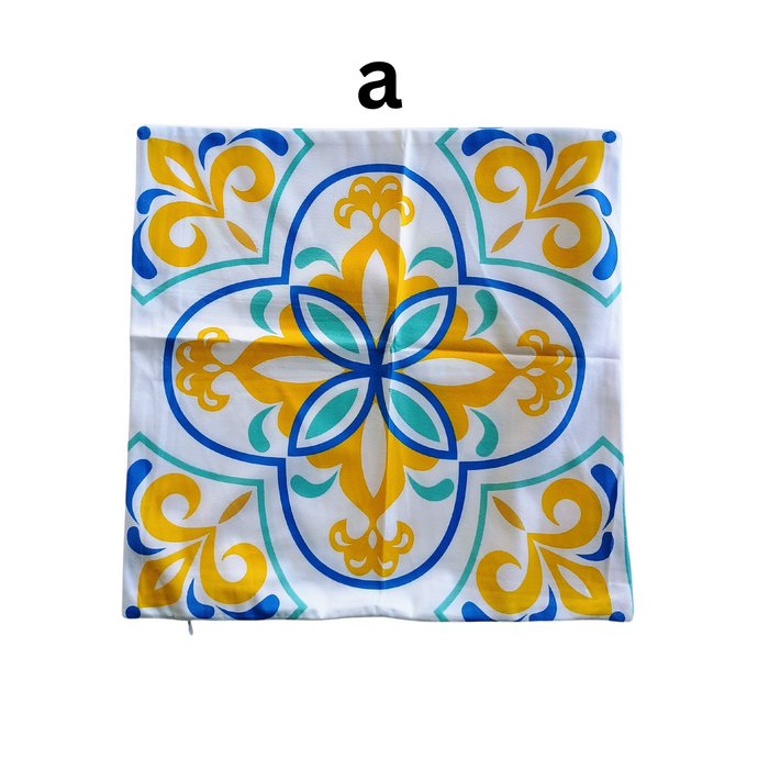 Bright Yellow, Blue and Teal Pillow Covers - 4 options