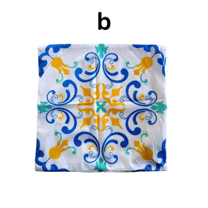 Bright Yellow, Blue and Teal Pillow Covers - 4 options