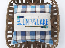 Go Jump In the Lake Summer Faux Burlap Off-White Pillow Wrap