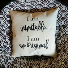 I am inimitable I am an original Hamilton Pillow