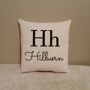 Flashcard Style Family Custom Name Pillow