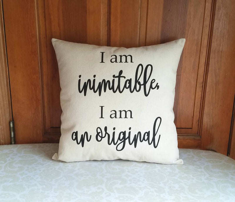 I am inimitable I am an original Hamilton Pillow – AbbyKate Home